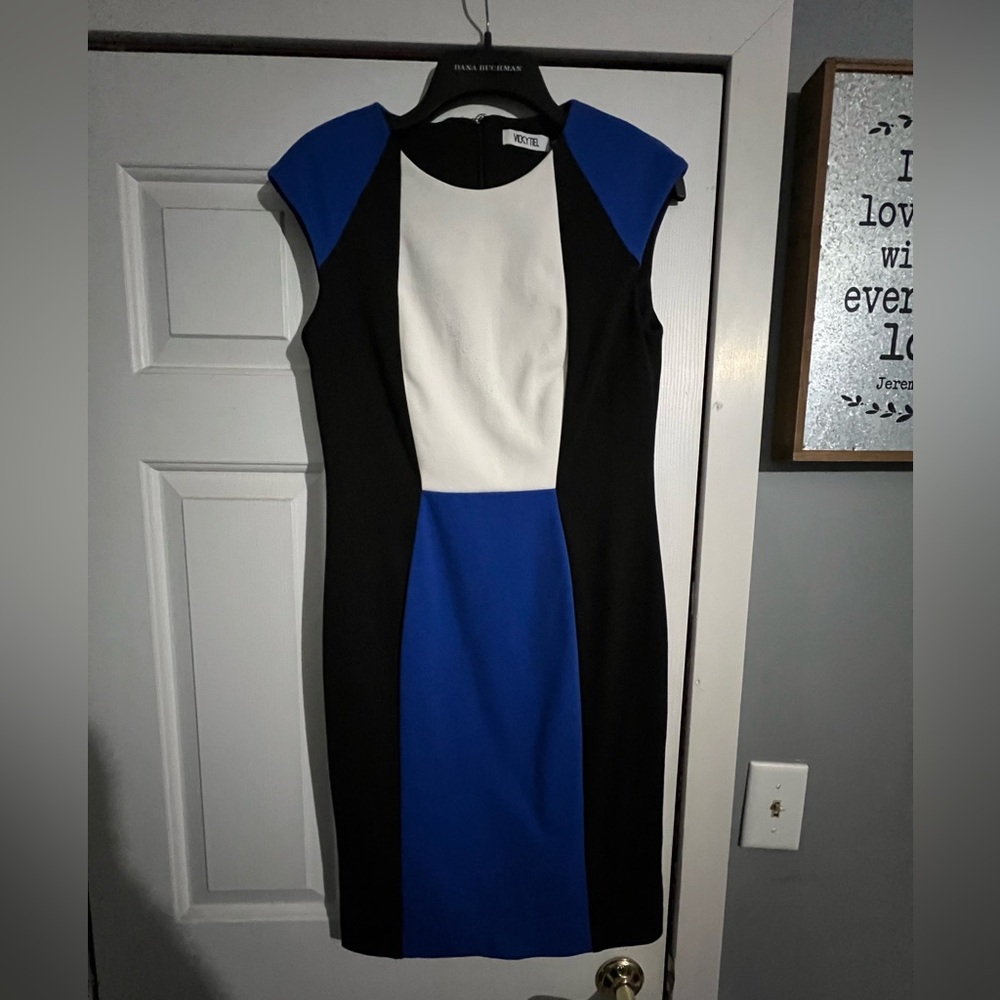 Vicky Tiel Colorblock dress